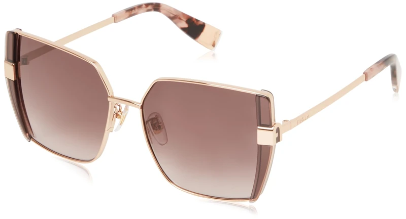 Furla Women's Sfu819 Sunglasses, Shiny Copper Gold, 57