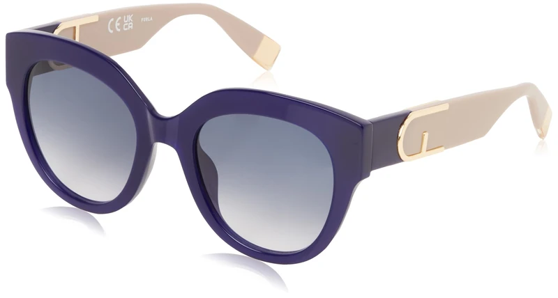 Furla Women's Sunglasses, Shiny Opal Blue, 53/21/140