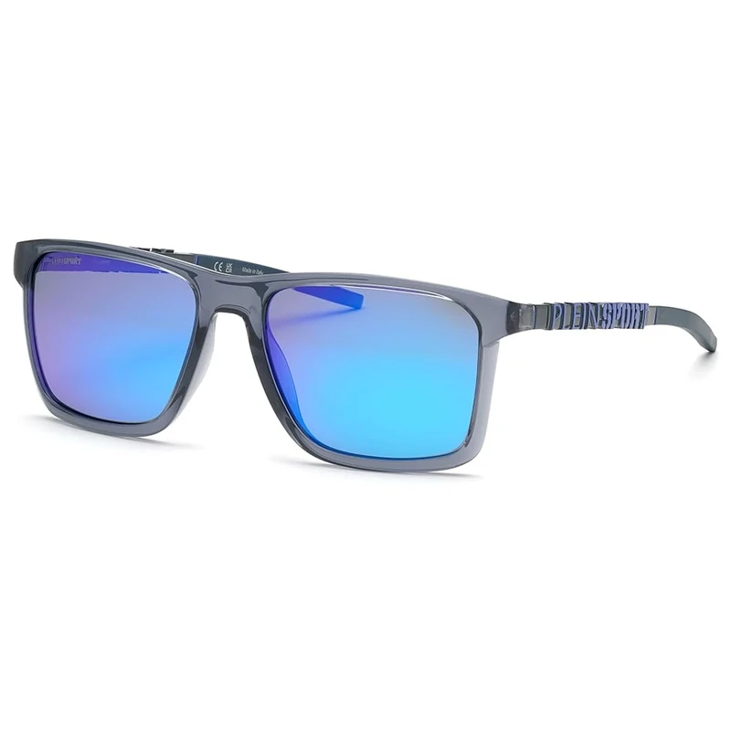PHILIPP PLEIN SPORT Men's Skyblade Sunglasses, Shiny Asphalt Grey, 58/17/145
