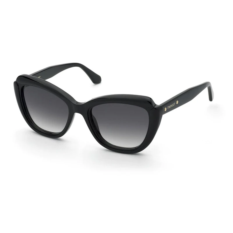 TWINSET Women's Stw069 Sunglasses, Black (Shiny Black), 53/19/140