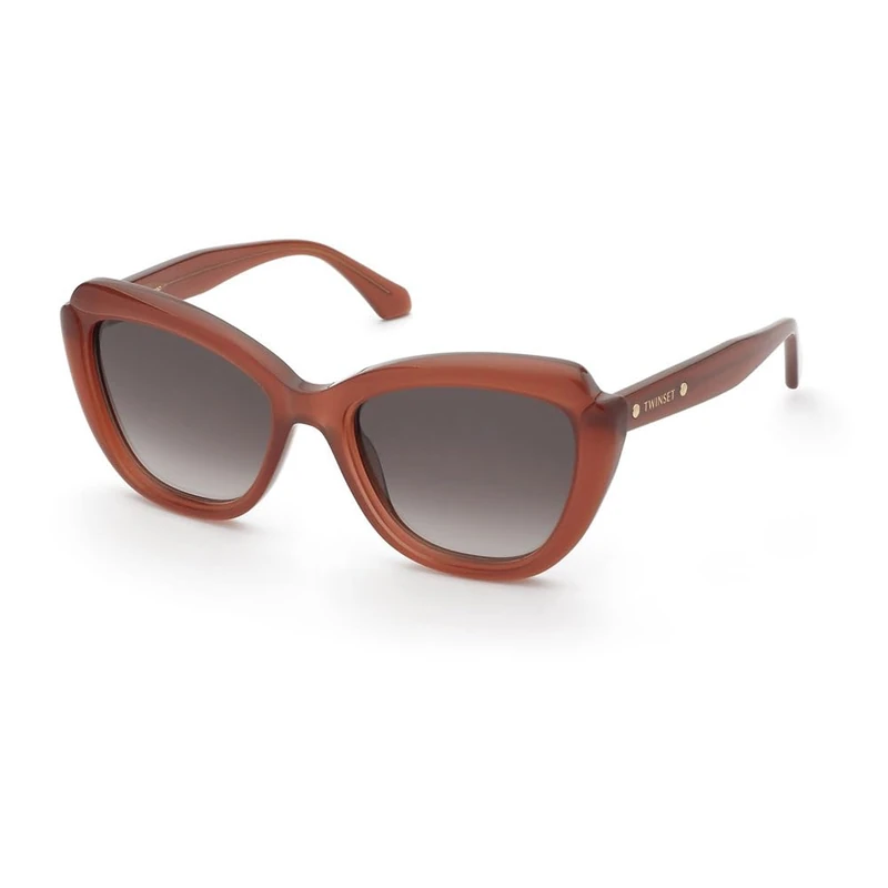 TWINSET Women's Stw069 Sunglasses, Shiny Opal Red, 53/19/140