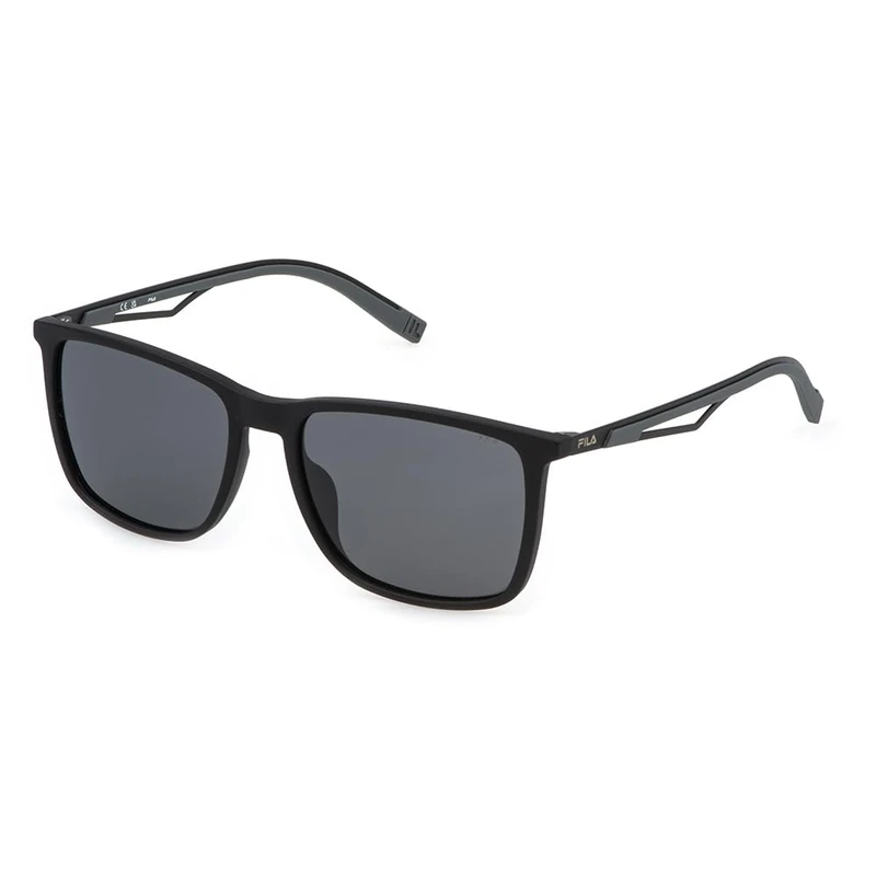 FILA Men's Sfi889 Sunglasses, Matt Black, 56/17/145