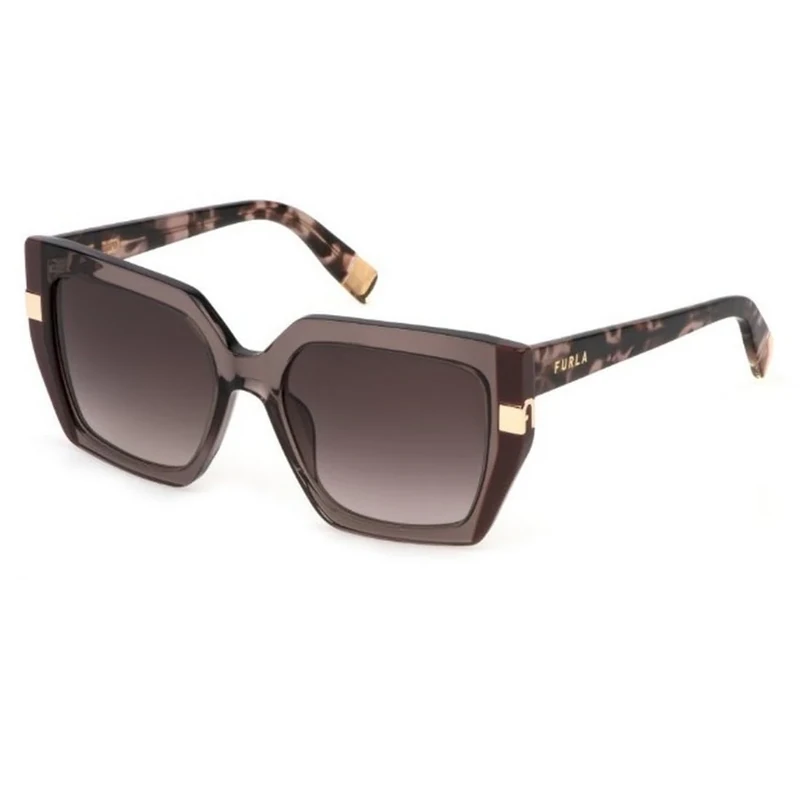 Furla Women's Sfu818 Sunglasses, Shiny Transp.Brown, UK 44