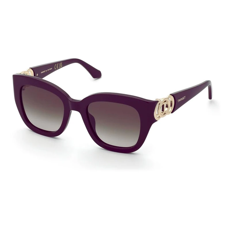 TWINSET Women's Stw065 Sunglasses, Shiny Plum, 51/21/140