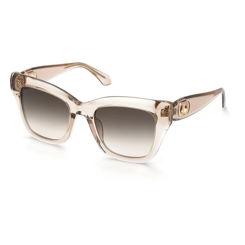 TWINSET Women's Stw067 Sunglasses, Shiny transp.Light Pink, 52/21/140