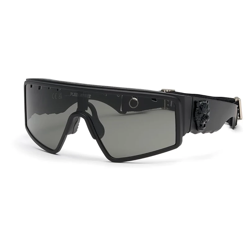 PHILIPP PLEIN SPORT Men's The Flame Sunglasses, Matte Black, 99/0/130