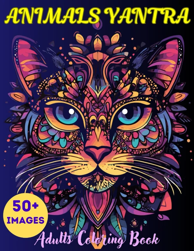 Animals Yantra Adults Coloring Book: 50+ Intricate and Relaxing Images Designs for Stress Relief | Detailed Animals Illustration for Creative Adults (Mandalas)