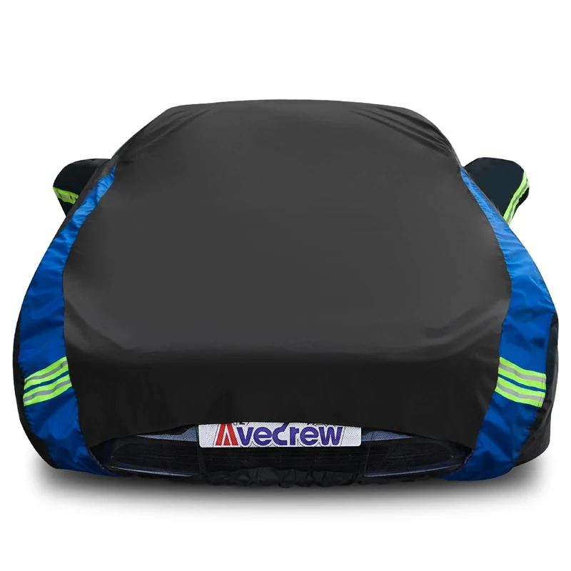 Avecrew Car Cover for Tesla Model 3 2017-2024, Custom Fit Full Exterior Cover with Charging Port and Breathable Ventilation Mesh, Waterproof All Weather Outdoor Rain Snow Sun Protection Cover