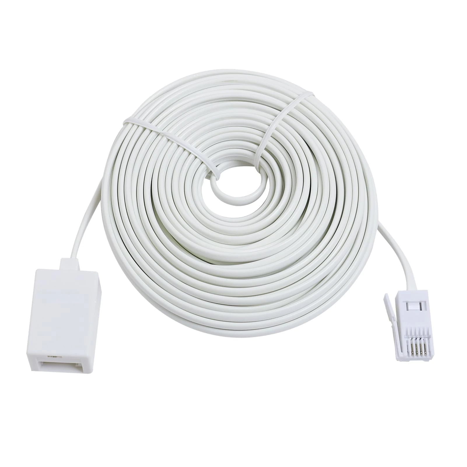 BT Telephone Extension Cable 10M, BT Male to Female Extension Cable 6-Pin Straight Through Telephone, Phone Line Cord Compatible with UK Landline Fax and Modem Home and Office