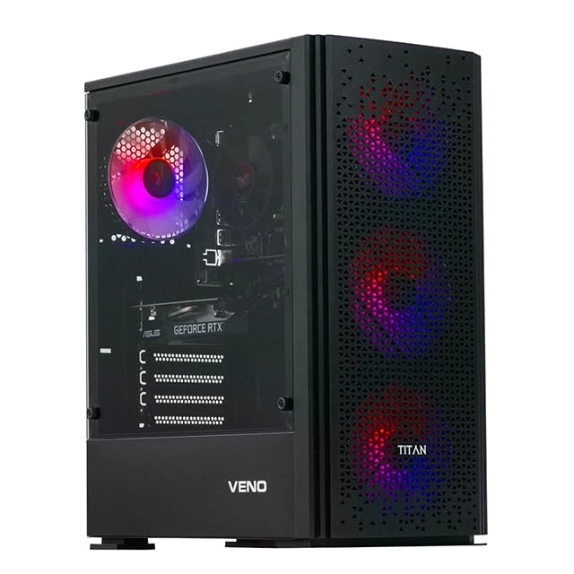 Veno Scorp Gaming PC AMD Ryzen 5 5500 Processor Nvidia RTX 4060 8GB Graphics Card - 16GB 3200MHz Ram - 1TB NVMe SSD - 550W PSU - Windows 11 - WiFi - Titan 4