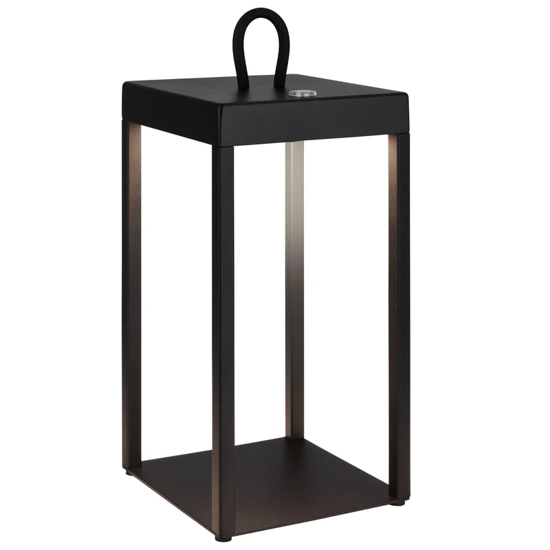 BRILONER - Cordless rechargeable lantern with touch, dimmable, IP44, warm white light colour, bedside lamps, table lamp, battery lamp, table lamps for living room, outdoor lantern,31.5x13cm, black