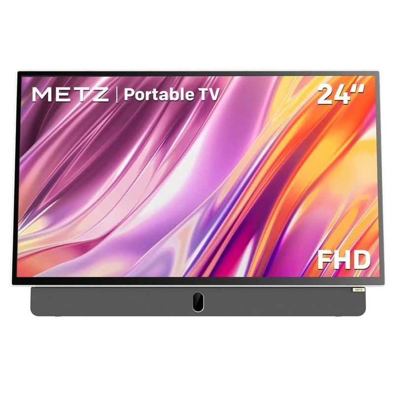 Metz 24 Inch Portable Display 3 Hour Battery Life Companion Series 1080P FHD Smart Google Display, Matte Screen, HDR10, Dolby Audio, LED, Bluetooth, and Google Assistant (2024 Model) - Image 1