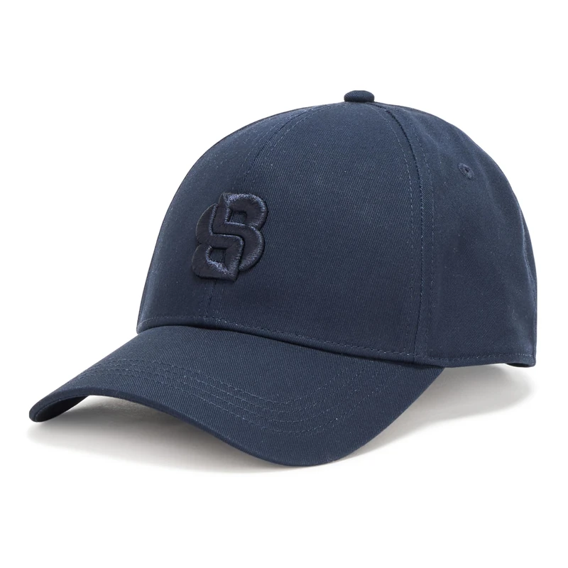BOSS Mens Bold Center Logo Twill Cap, Premium Navy, One Size