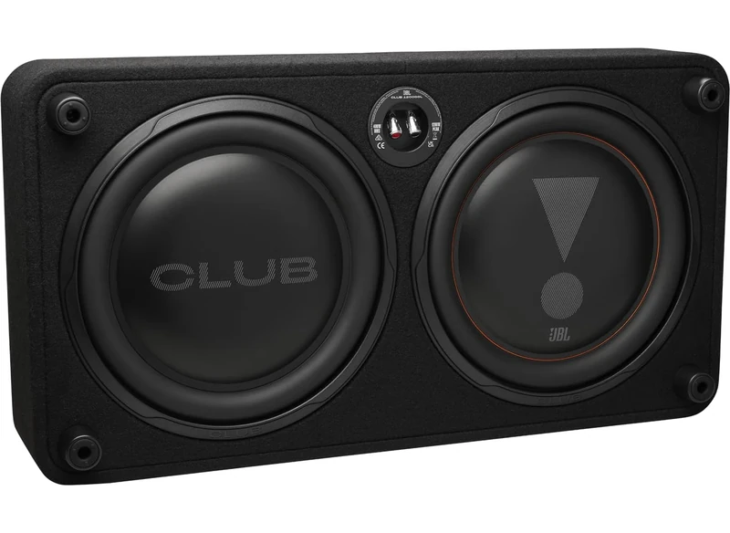 JBL Club 1200SSL 12-inch shallow car subwoofer with 400 W RMS and 1200 W Peak, 85 dB sensitivity, 2 Ohm SSI technology, 30–400 Hz, polypropylene cone with rubber surround, low profile