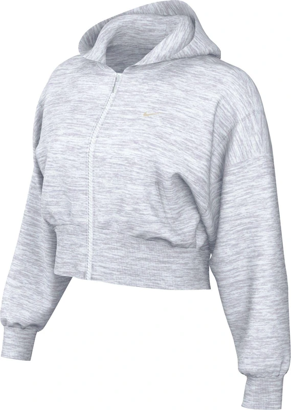 NIKE Women's Chll Ft Fz Hdy Jacket, Birch Heather/Lt Orewood Brn, XL