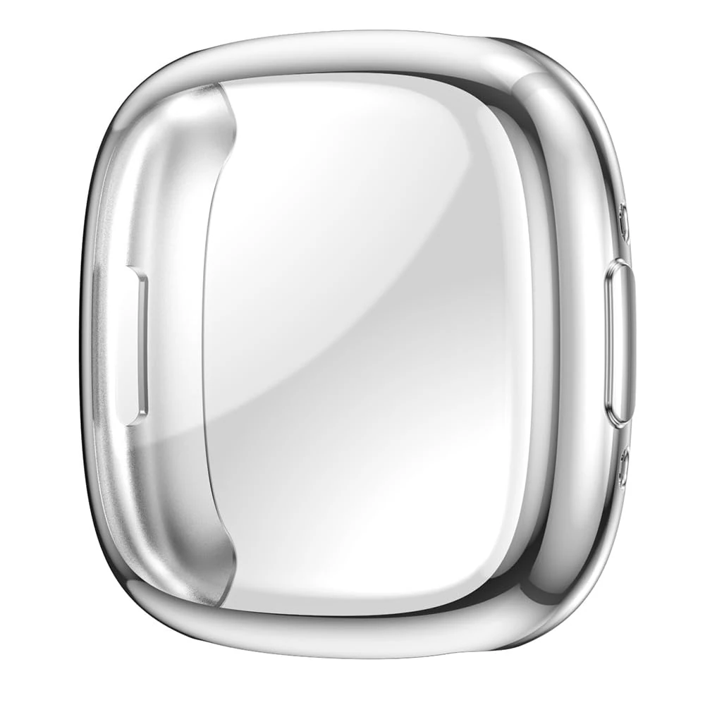 Case for Fitbit Versa 4/Sense 2, Silicone TPU Screen Protector, Anti-scratch, Anti-dust, Protective Cover for Fitbit Versa 4/Sense 2