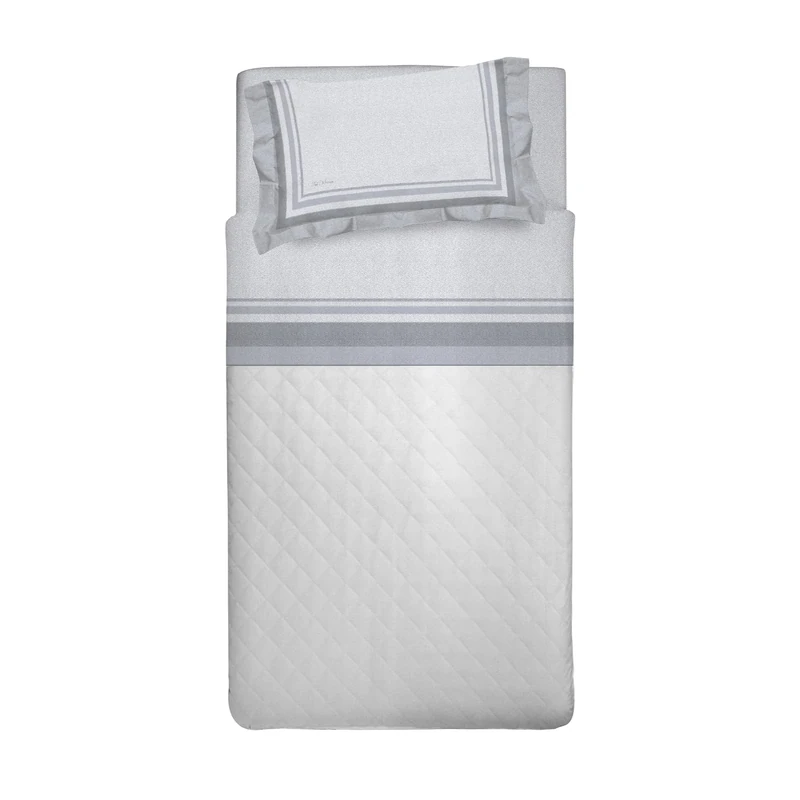 PENSIERI DELICATI 30101 Dublin 30101 Dublin Grey Single Bed Set, 100% Cotton, Warm and Soft Flannelette Bedding Set, 90 x 200 cm, Includes Bottom Sheet, Top Sheet and 1 Pillowcase, Made in Italy