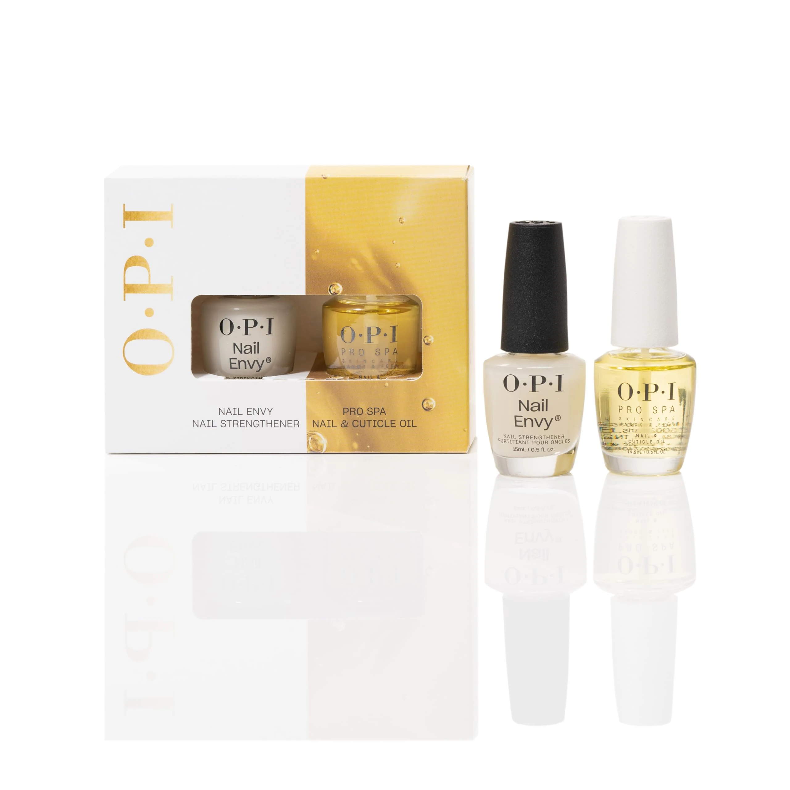 OPI Treatment Power Duo - ProSpa Hands, Feet, Nail & Cuticle Oil & Nail Envy® Strengthener Treatment - 2 x 15ml
