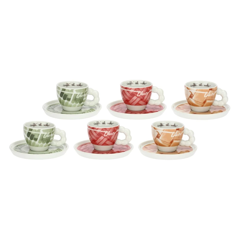 THUN AbbracciAMI Porcelain Espresso Cups Set of 6 - Image 1