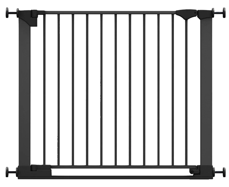 Safetots SafeStep Gate, Black, 89cm - 96cm, Extra Low Walkthough, 74cm Extra Wide Doorway, One Piece Extra Wide Gate for Stairs, Hallways and Doors, Baby and Toddler, Easy Installation