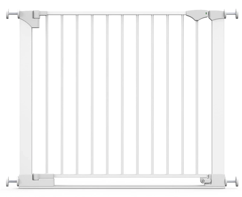 Safetots SafeStep Gate, White, 89cm - 96cm, Extra Low Walkthough, 74cm Extra Wide Doorway, One Piece Extra Wide Gate for Stairs, Hallways and Doors, Baby and Toddler, Easy Installation