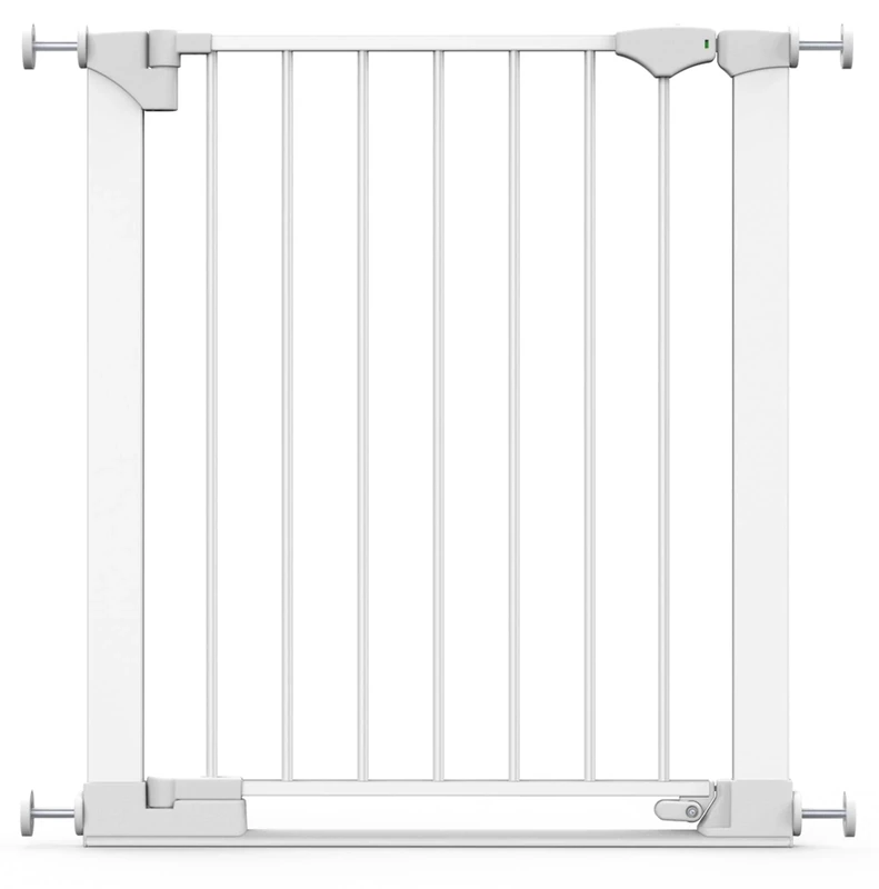 Safetots SafeStep Gate, White, 68cm - 75cm, Extra Low Walkthrough, Pressure Fit Safety Gate, Baby Gate for Stairs, Hallways and Doors, Easy Installation