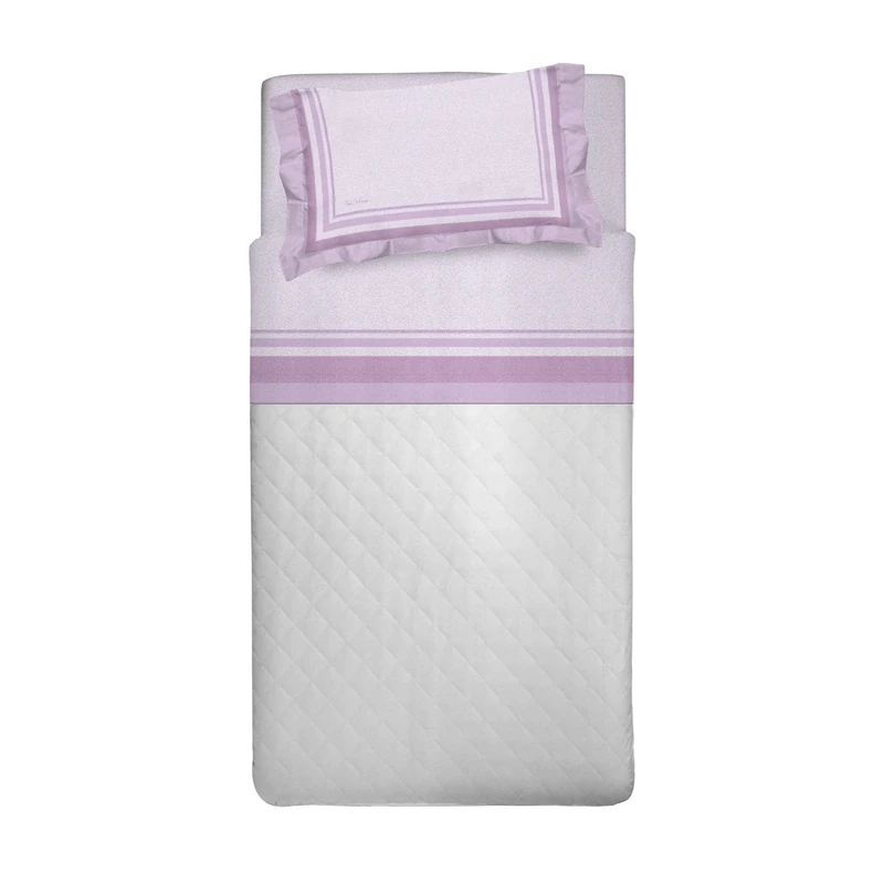 PENSIERI DELICATI 30101 Dublin 30101 Double Bed Set, 100% Cotton, Warm and Soft Flannelette Bedding Set, 120 x 200 cm, Includes Bottom Sheet, Top and 1 Pillowcase, Made in Italy, Pink