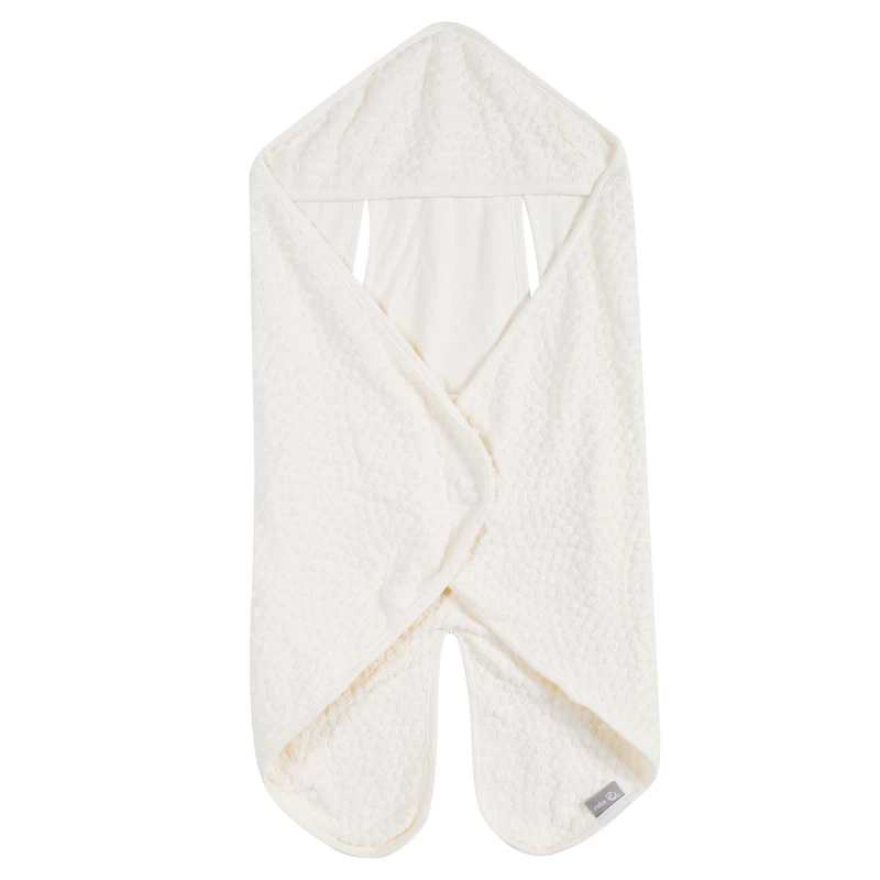 roba Baby Swaddle Blanket Seashells Oyster – GOTS Organic Cotton – for car seat, Infant Carrier or Stroller – White