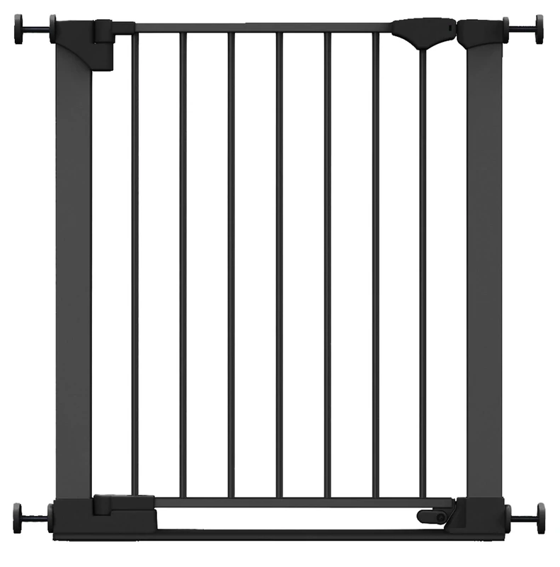 Safetots SafeStep Gate, Black, 68cm - 75cm, Extra Low Walkthrough, Pressure Fit Safety Gate, Baby Gate for Stairs, Hallways and Doors, Easy Installation