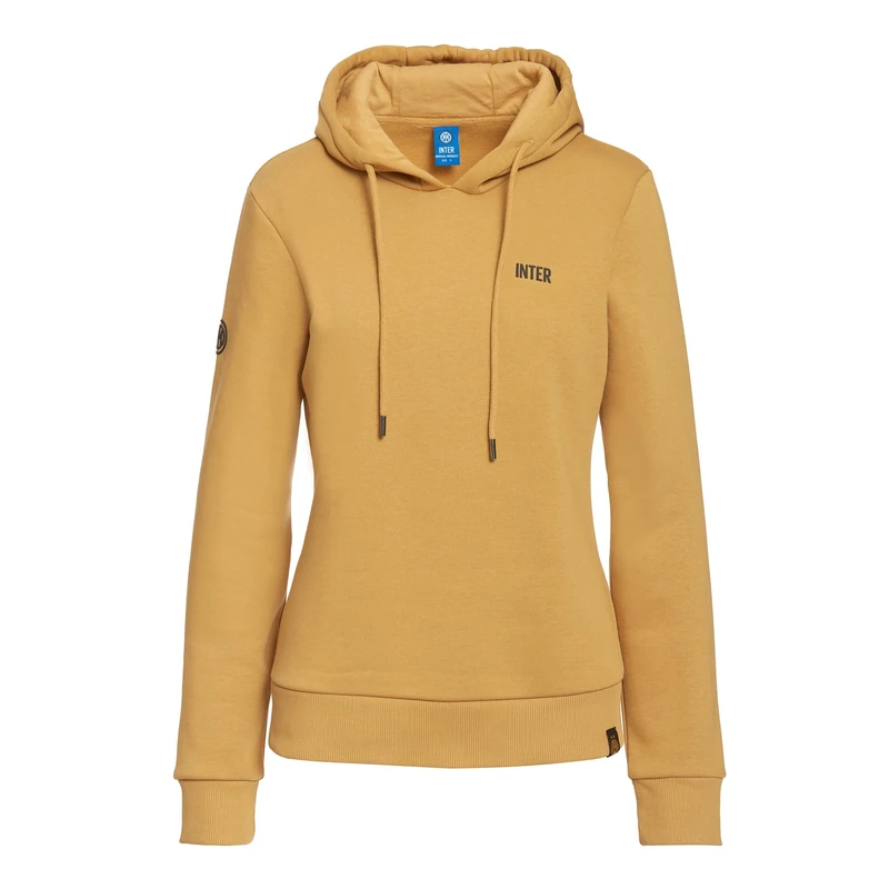 Inter Unisex Everyday Unisex Adult Hoodie, Official Product, Exclusive Back to Stadium Collection, 100% Cotton, Suitable for All Nerazzurri Fans Light Brown