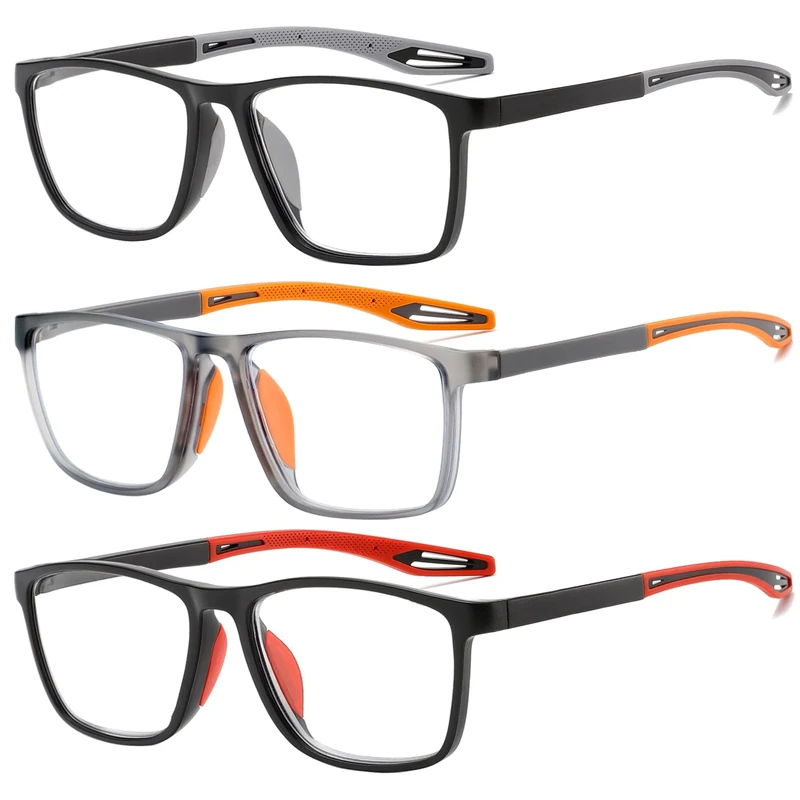Fsread 3-Pack Blue Light Blocking Reading Glasses +3.0 - Lightweight
