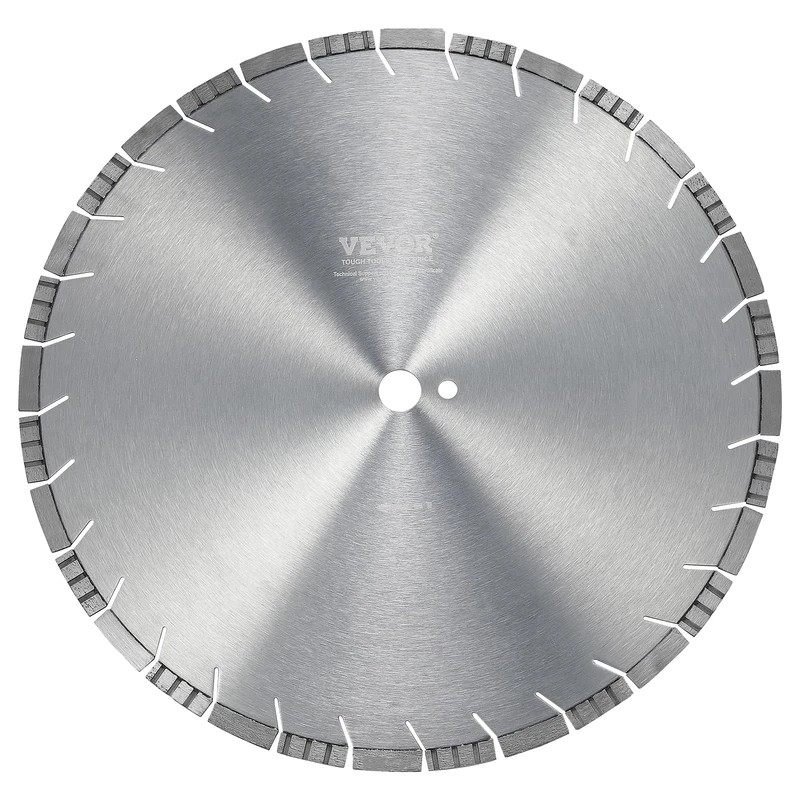 VEVOR 18in/450mm Concrete Diamond Saw Blade, 0.47in/12mm Slanted Teeth, Universal 1in/25.4mm Center Hole, for Concrete, Tiles, Bricks, Marble, Stone