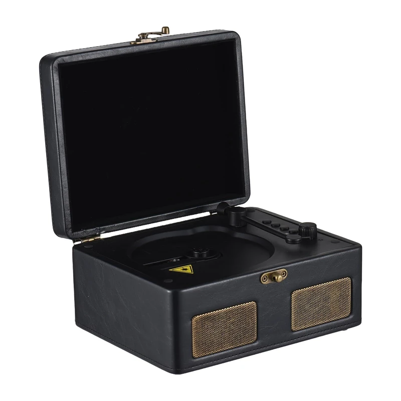 YIWEOG Retro CD Player Multifunctional Tray-type BT Player Audio Turntables USB Drive Playback Portable CD Player with Remote Control Built-in 2 Speakers Rechargeable Wireless Music Streaming for Home