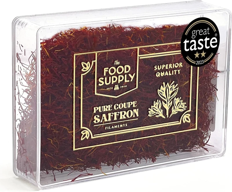 Saffron, Finest Pure Premium Saffron Safran, The Food Supply Saffron is CERTIFIED Grade A++, LAB TESTED, Highest Grade for Saffron for Tea, Paella, Rice, Desserts, Sweets