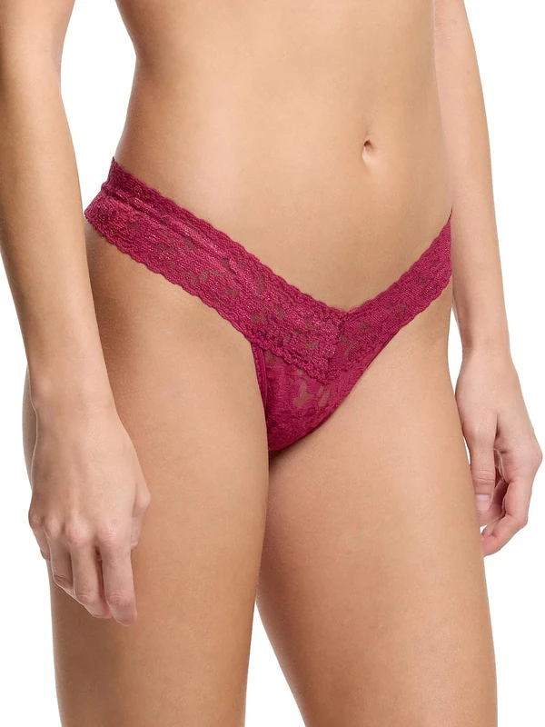 Hanky Panky Womens Signature Lace Low Rise Thong Merlot One Size
