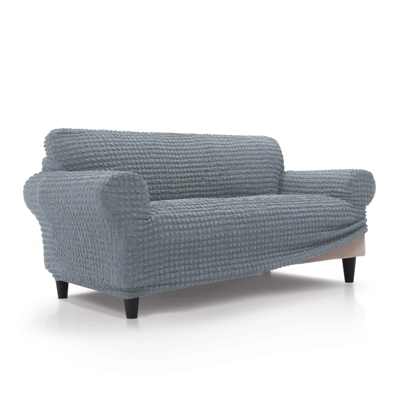 FAVERTI® Super Elastic 3-Seater Sofa Cover from 180 to 230 cm | BUFALI Model | Light Grey | Ideal Cover for Any Shape of Sofa | Quality Jacquard Fabric Protector 3D Cotton Feel