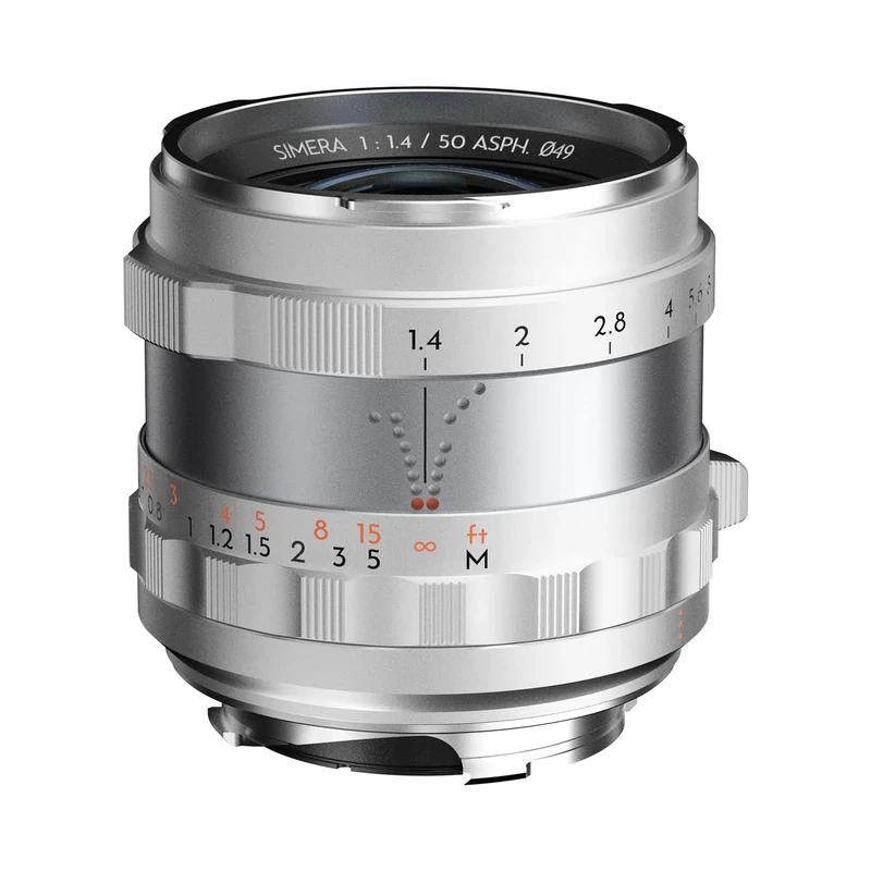 THYPOCH Full Frame Photography Lens Simera 50 mm f1.4 for Leica M Mount, Silver