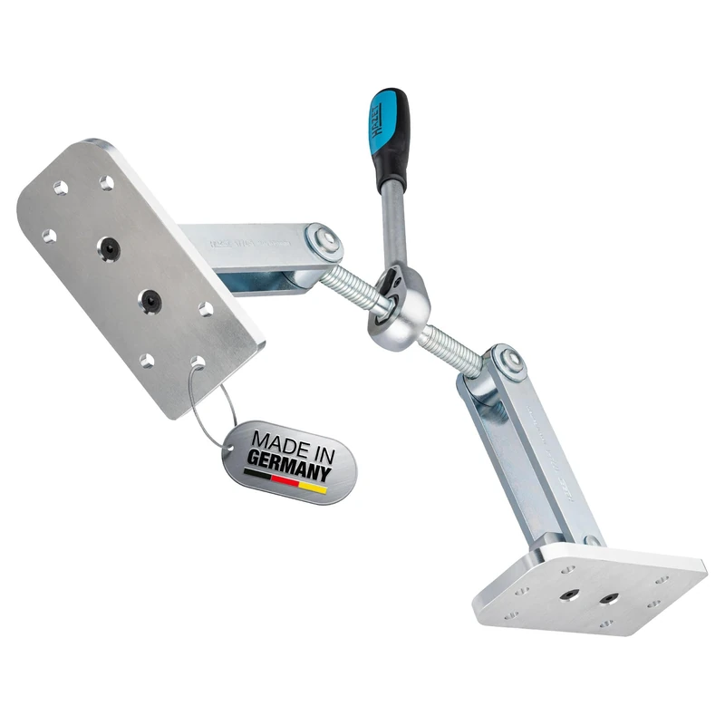 HAZET 1774-2 Beam and Plate Puller Suitable for Tensioning and Pulling Woods with Ergonomic Reversible Ratchet Includes 2 Aluminium Plates, Clamping Distance 115 mm - Image 1