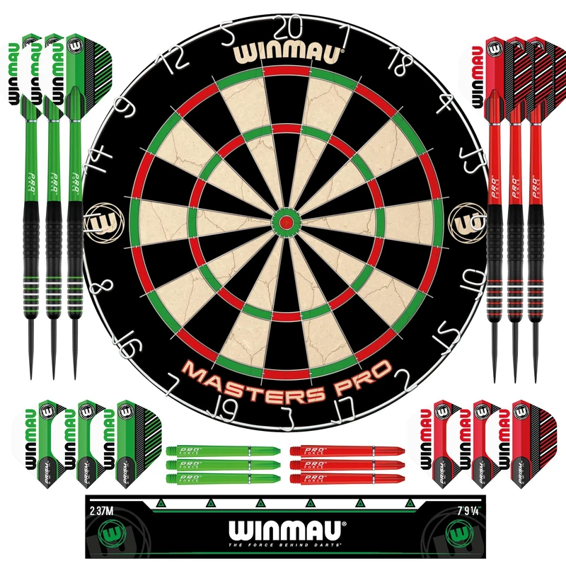Winmau Masters Pro Dartboard Set – Complete Dartboard Setup for Home and Practice - Image 1