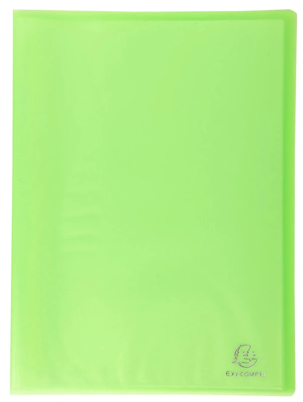 Exacompta - Ref 85463E - Box of 12 Chromaline Document Holders - 40 Smooth Crystal Pockets - 80 Views - for A4 - Size 24 x 32 cm - Translucent semi-Rigid Polypropylene Cover - Green