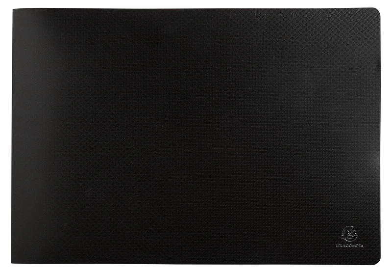 Exacompta - Ref 86530E - Box of 5 OPAK document holders - 20 smooth crystal pockets - 40 sheets - for A3 size - size 32 x 48 cm - semi-rigid polypropylene cover - black colour