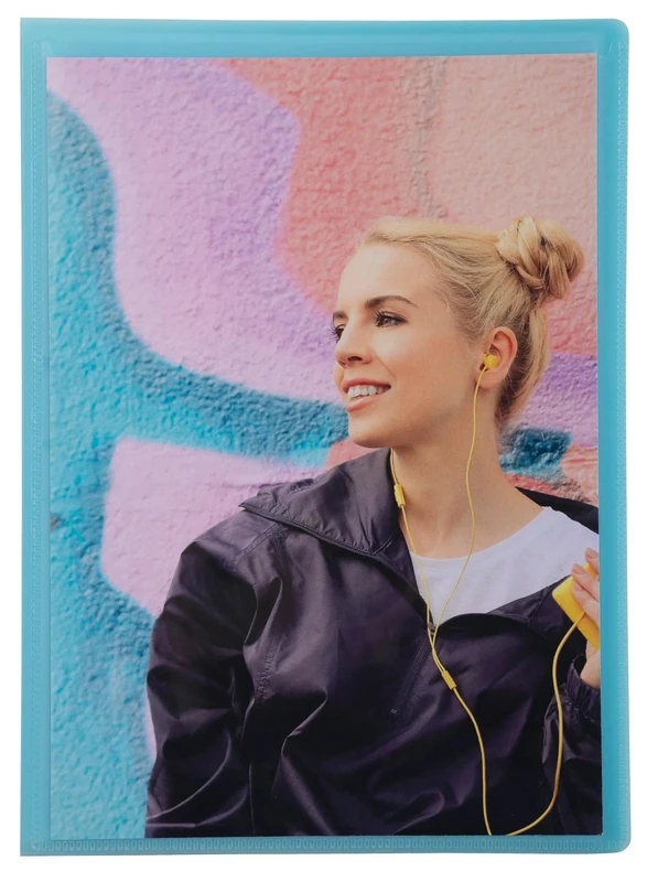 Exacompta - Ref 5810E - Box of 10 Customisable Kreacover Pastel Document Protectors - 20 Smooth Crystal Pockets - 40 Views - A5 - Size 18x23cm - semi-Rigid Polypropylene Cover