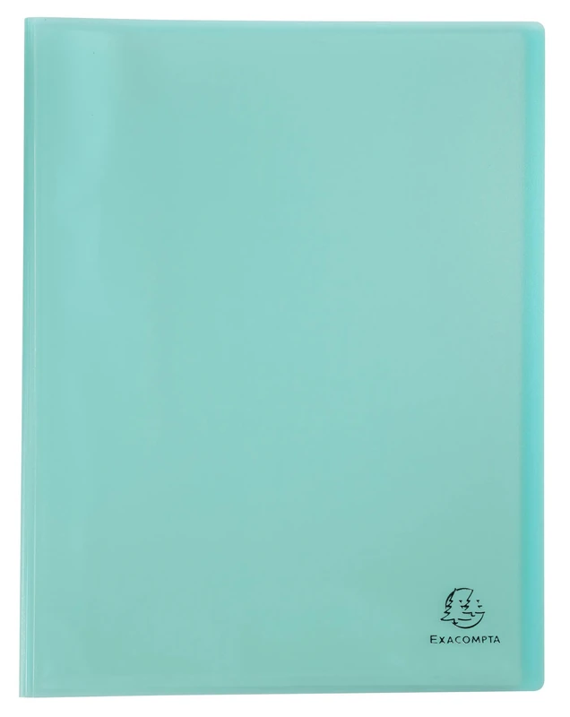 Exacompta - Ref 88473E - Box of 10 Chromaline Pastel Document Sleeves - 40 smooth crystal pockets - 80 views - for A4 - size 24 x 32 cm - translucent pastel green recycled polypropylene cover