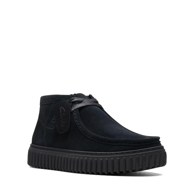 Clarks Torhill Hi Mens Black Leather, 10.5