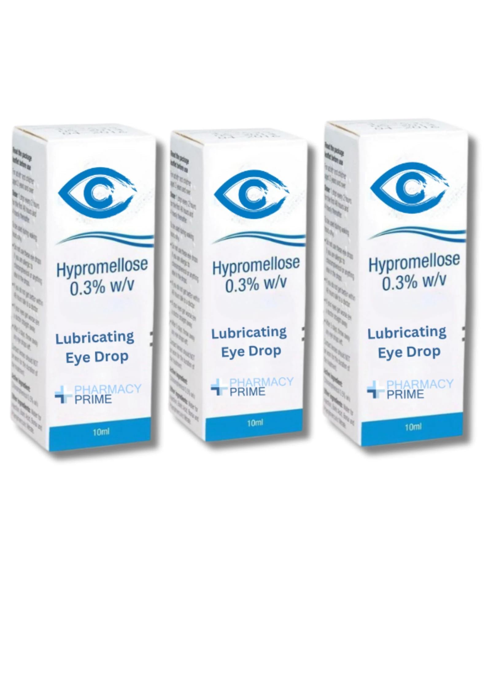 Hypre Mellose Eye Drops 0.3% - 10ml | 3 Pack for Dry Eyes Relief and moisturising Eye Drops - 10ml X 3