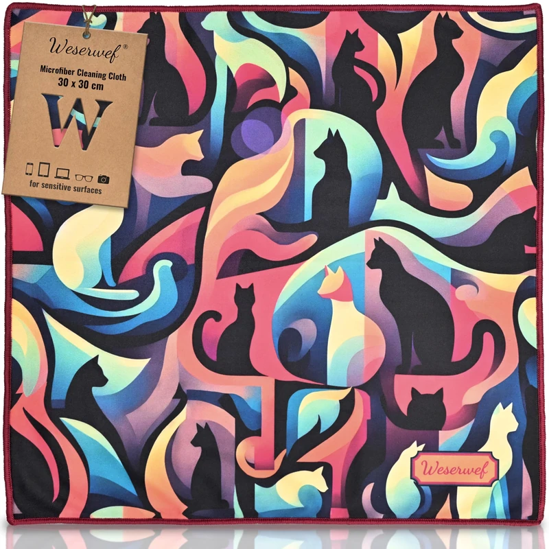 WESERWEF 12x12 Microfiber Cloth - Scratch-Free for Glasses & Screens