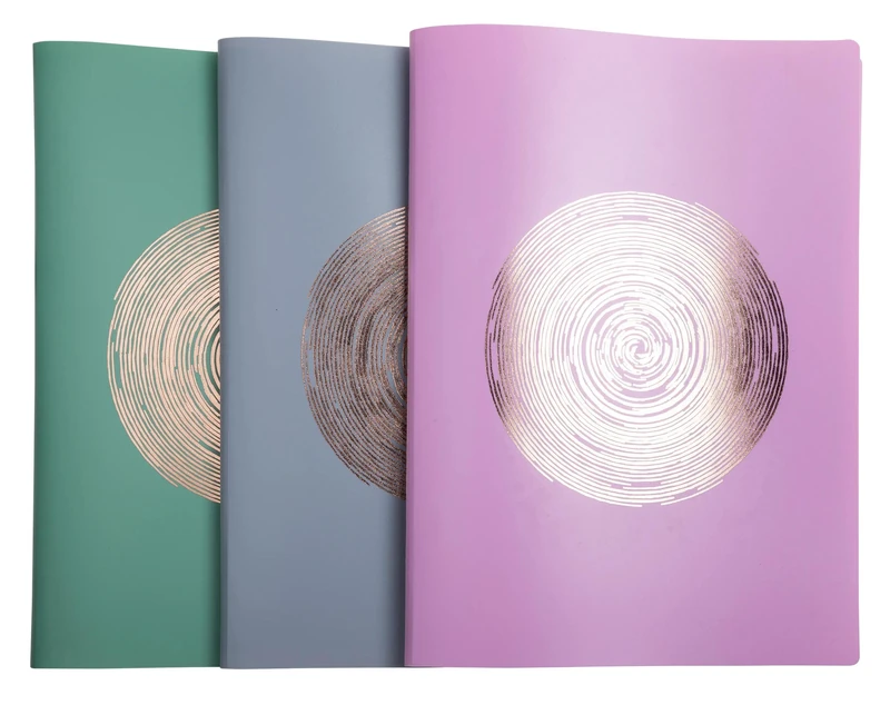 Exacompta - Ref 85890E - Box of 12 Ellipse Semi-Rigid Recycled PP Folder 80 Sheets - A4 - Random Colours