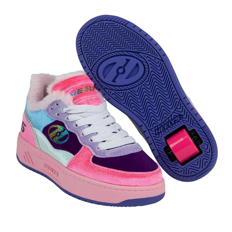 Heelys Unisex Kids Rezerve Low Sneaker, Pink Violet Blue, 12 UK