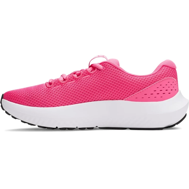 Under Armour Women's Charged Surge 4, Comfortable Women's Runners with Breathable Mesh Upper Design, Durable and Responsive Ladies' Trainers,Super Pink / Super Pink / White,6.5