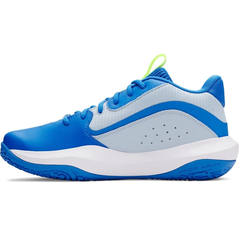 Under Armour Unisex Lockdown 7, Breathable and Lightweight Basketball Shoes, Basketball Trainers with EVA Midsole and Traction,Blue Calm / Blue Atlantis / Metallic Blue Calm,11.5